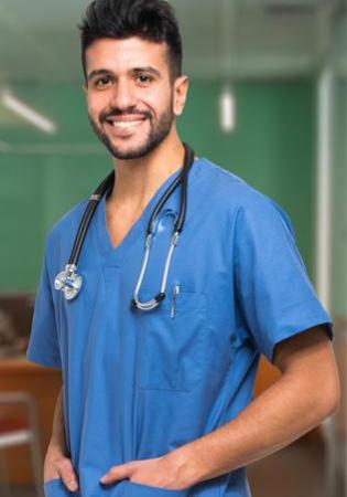 male veterinarian with stethoscope 